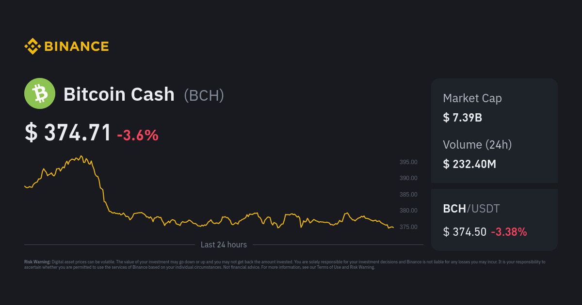 Bitcoin Cash Price | BCH Price Index, Live Chart and USD Converter ...