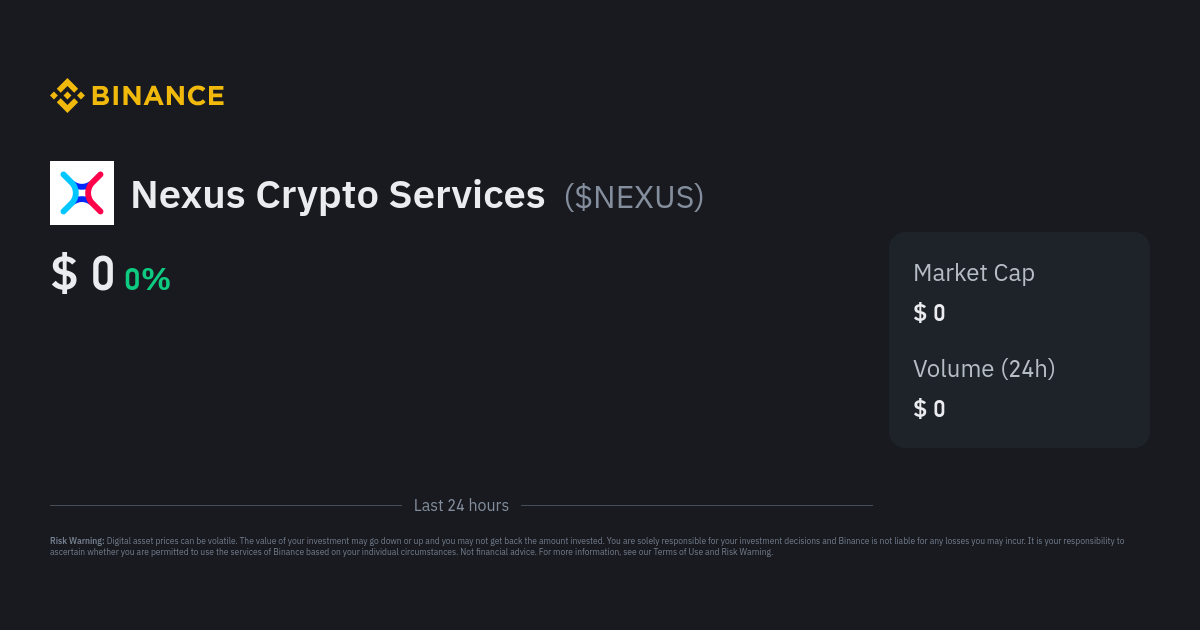 Nexus Crypto Services Price | $NEXUS Price Index, Live Chart and INR ...