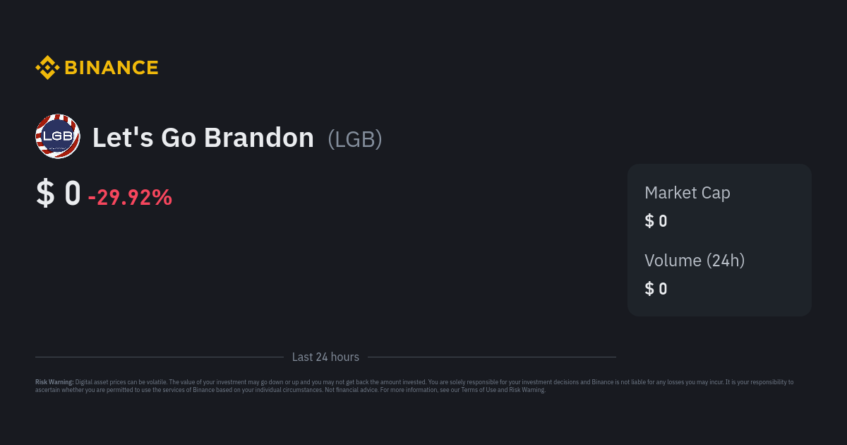 Lets Go Brandon Price: LETSGO Live Price Chart, Market Cap & News Today